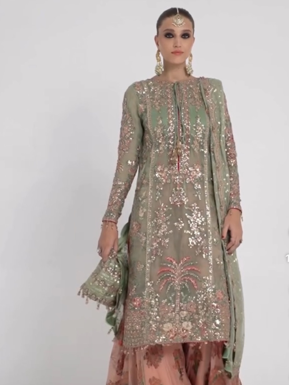 Gorgeous festive Original Hussain Rehar Rang Pakistani dress